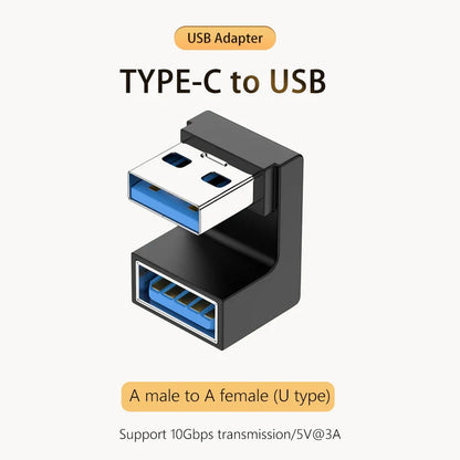NNBILI 5A Type-C OTG Adapter 240W Fast Charging Data Converter USB4.0 40Gbps Support 8K 60Hz USB C 90/180 Degree Elbow Adapter