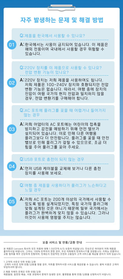 LENCENT Universal Travel Adapter with 3 USB Ports 1Type-C PD Charging All-in-one Travel Adapter EU/UK/USA/AUS Plug for Travel