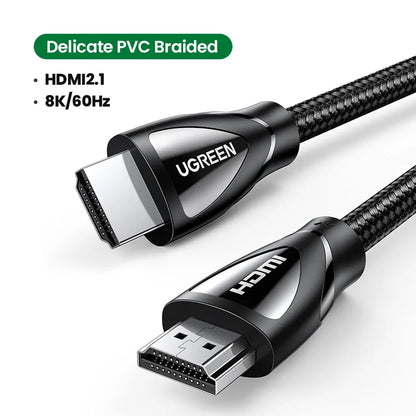UGREEN HDMI-Compatible 2.1 Cable Ultra High-speed 8K/60Hz 4K/120Hz for Xiaomi Mi Box PS5 Dolby Vision 48Gbps HDMI-Compatible 8K