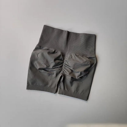 Summer High-Waist Women's Yoga Shorts Breathable Fitness Butt Lift Sports Running Shorts Cycling Push-Up Workout Gym Shorts