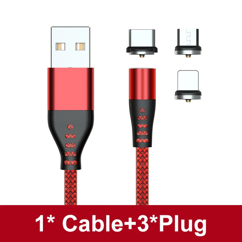 AUFU LED Magnetic USB Charging Cable USB Type C Phone Cable Magnet Phone Charger Micro USB For iPhone 11 12 Pro Max For Xiaomi