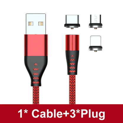 AUFU LED Magnetic USB Charging Cable USB Type C Phone Cable Magnet Phone Charger Micro USB For iPhone 11 12 Pro Max For Xiaomi