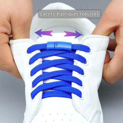 Magnetic Locking Shoelaces without ties Sneakers elastic laces  Children Adults Quick On/Off Shoelaces Shoe accessories 1 Pair