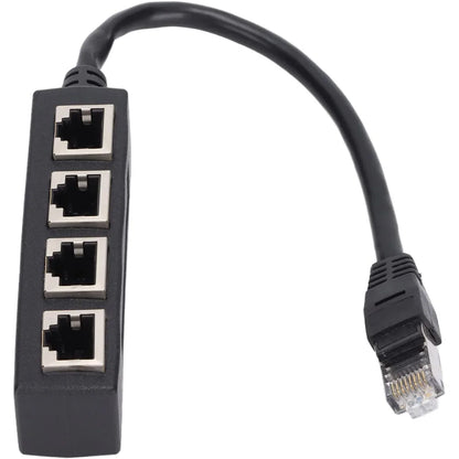 Ethernet Splitter, RJ45 1 Male to 4 x Female LAN Ethernet Splitter Adapter Cable Suitable Super Cat5,Cat5e,Cat6,Cat7 LAN Adapter
