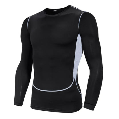Men Compression Running T Shirt Fitness Tight Long Sleeve Sport Tshirt Training Jogging Shirts Gym Sportswear Quick Dry Rashgard
