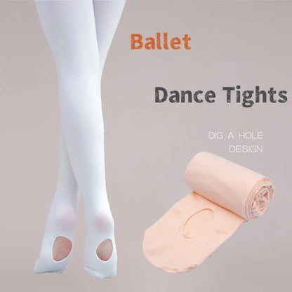 Princess Baby Girls Ballet Tights High Elasticity Dance Pantyhose With Hole Spring Autumn Women Infant Kids Students Stockings