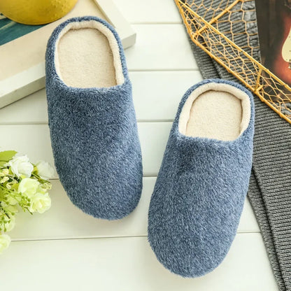 Women Winter Home Fur Slippers Cartoon Cat Non-Slip Soft Warm House Indoor Bedroom Men Couples Boys Girl Memory Foam Floor Shoes