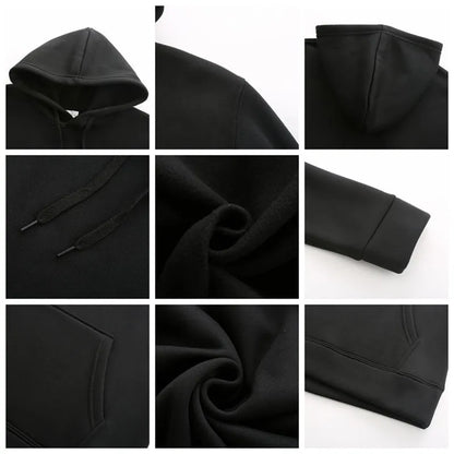 Men's Hoodies Women Pullover Spring Autumn Casual Hoodie Sweatshirts Solid Color Hoodies Oversize Black Sweatshirt For Male