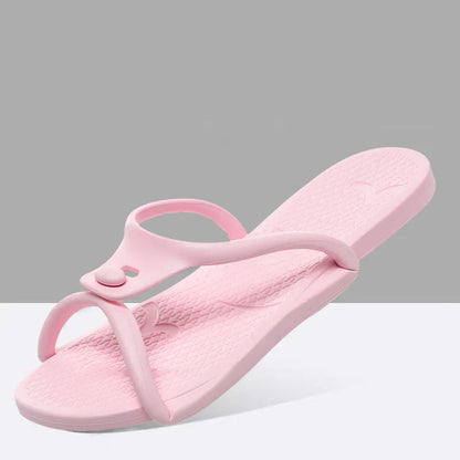 Folding Slippers Trip Travel Portable Slides Women Men Light Home Hotel Salon Homestay Guest Use Sandals Bathing Beach Shoes