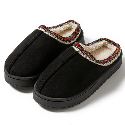 Winter Bohemian Style Indoor Fluffy Slippers with Anti-Slip and Warm Design for Comfortable Feet