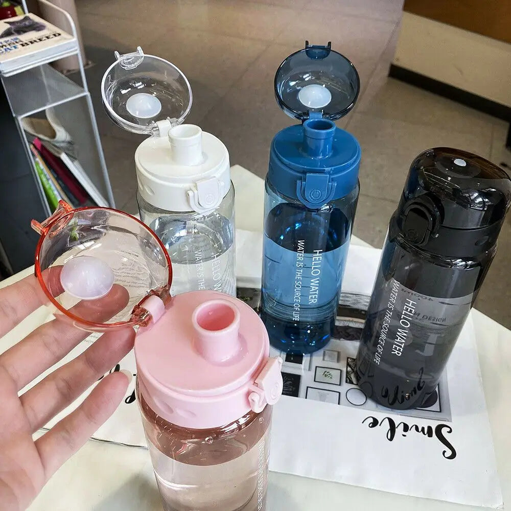 Sports Transparent Water Bottle 780ml Portable Gym Travel Clear Leakproof Drinking Bottle Frosted Bottle