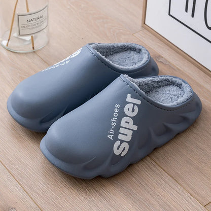 Comwarm Fur Sports Slippers For Women Winter Outdoor Waterproof Plush Home Slippers Female Fashion Indoor Soft Warm Furry Shoes