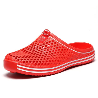 YRZL Men Summer Shoes Sandals Men's Holes Sandals Hollow Breathable Flip Flops Clogs Shoes Fashion Beach Slippers Big Size 45