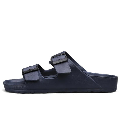 Summer Adjustable Soft Slides Slippers For Men Flat EVA Slippers Lightweight Anti Slip Slippers Size 35-47 48 49  Dropshipping