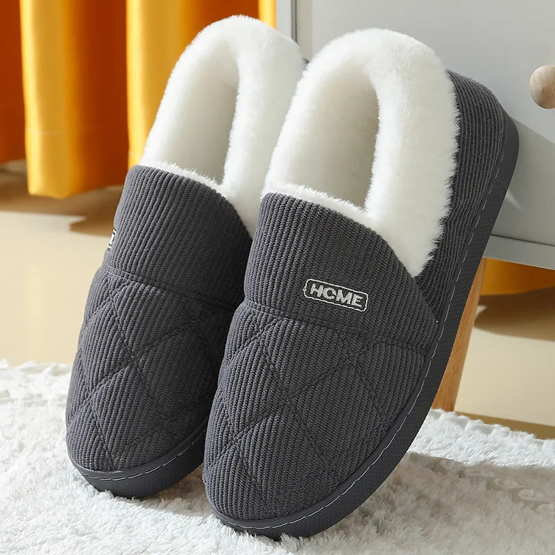 Eyriphy Winter Warm Plush Slippers Women Comfort Warm Cotton Shoes Soft Sole Indoor Outdoor Bedroom Slides Female Lovely Slipper