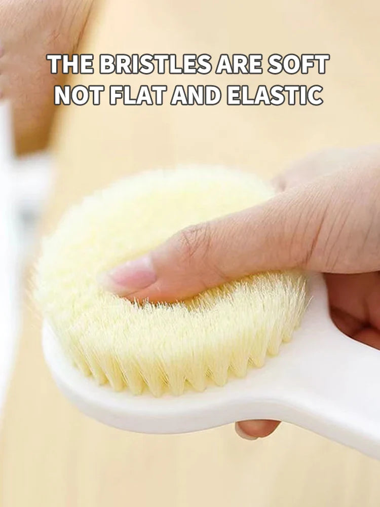 1 Pack Long Handle Shower Brush Unisex Senior Single Side Back Brush Bath Brush Exfoliating Suitable For Wet And Dry Brushes