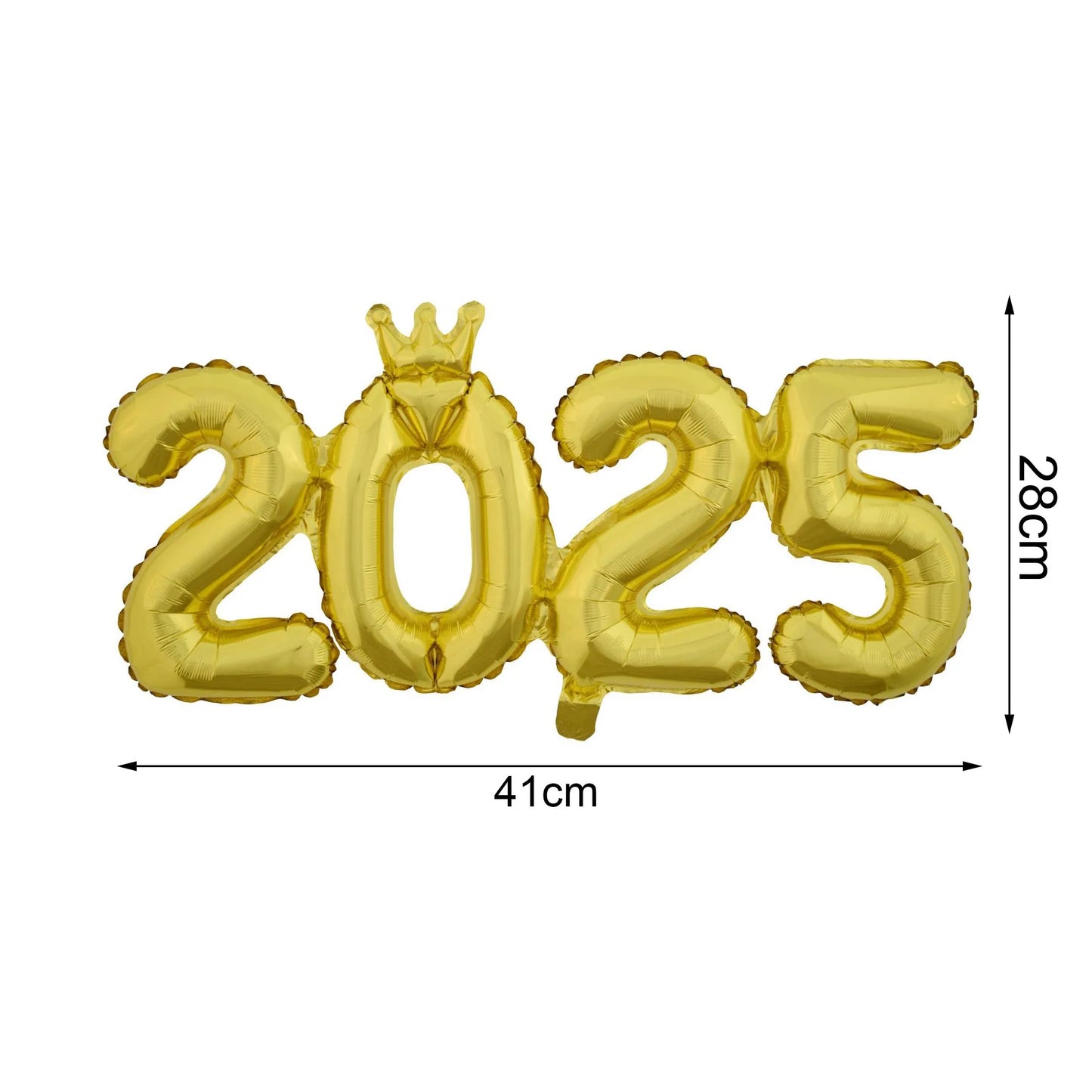 Happy New Year 2025 Balloons Gold Number 2025 Foil Balloons Happy New Year Letters Balloon Banner Gold New Years Eve Party Decor