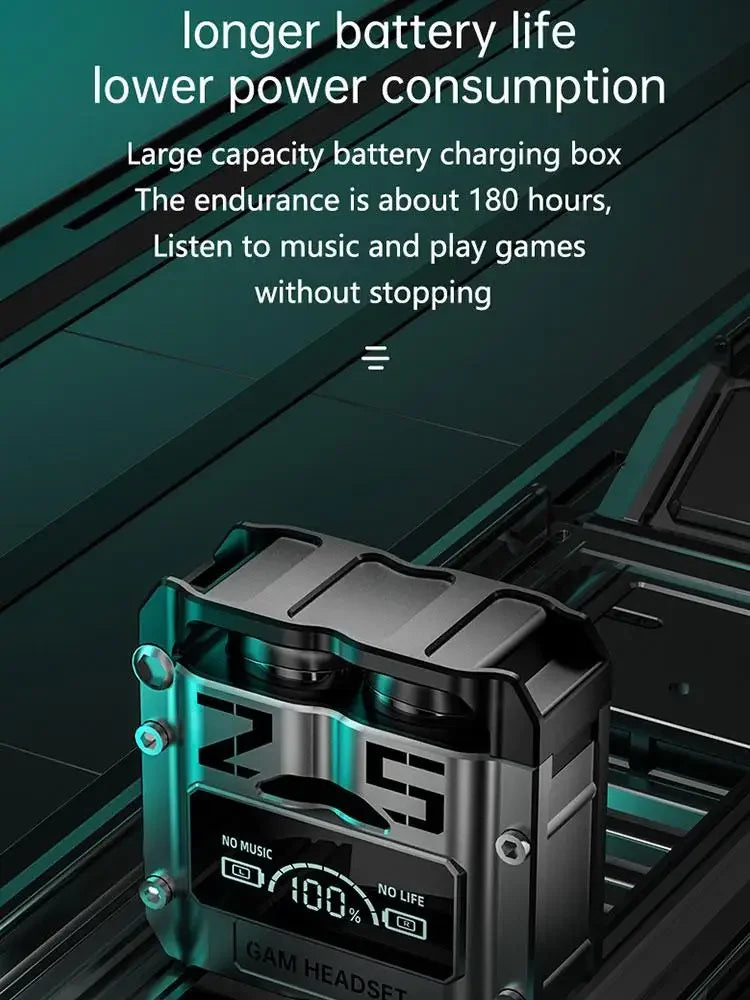 NEW M25 TWS Wireless Bluetooth-compatible 5.2 Headset Digital Reduction Earphone Noise Display Gaming Binaural for xiaomi iphone