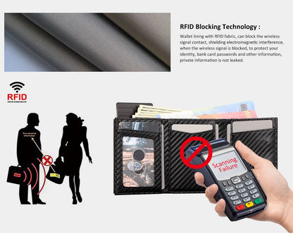 Men Smart Wallet Credit Card Holder for AirTag Carbon Fiber Aluminum Automatic Pop Out Cardholder Case with Money Clip