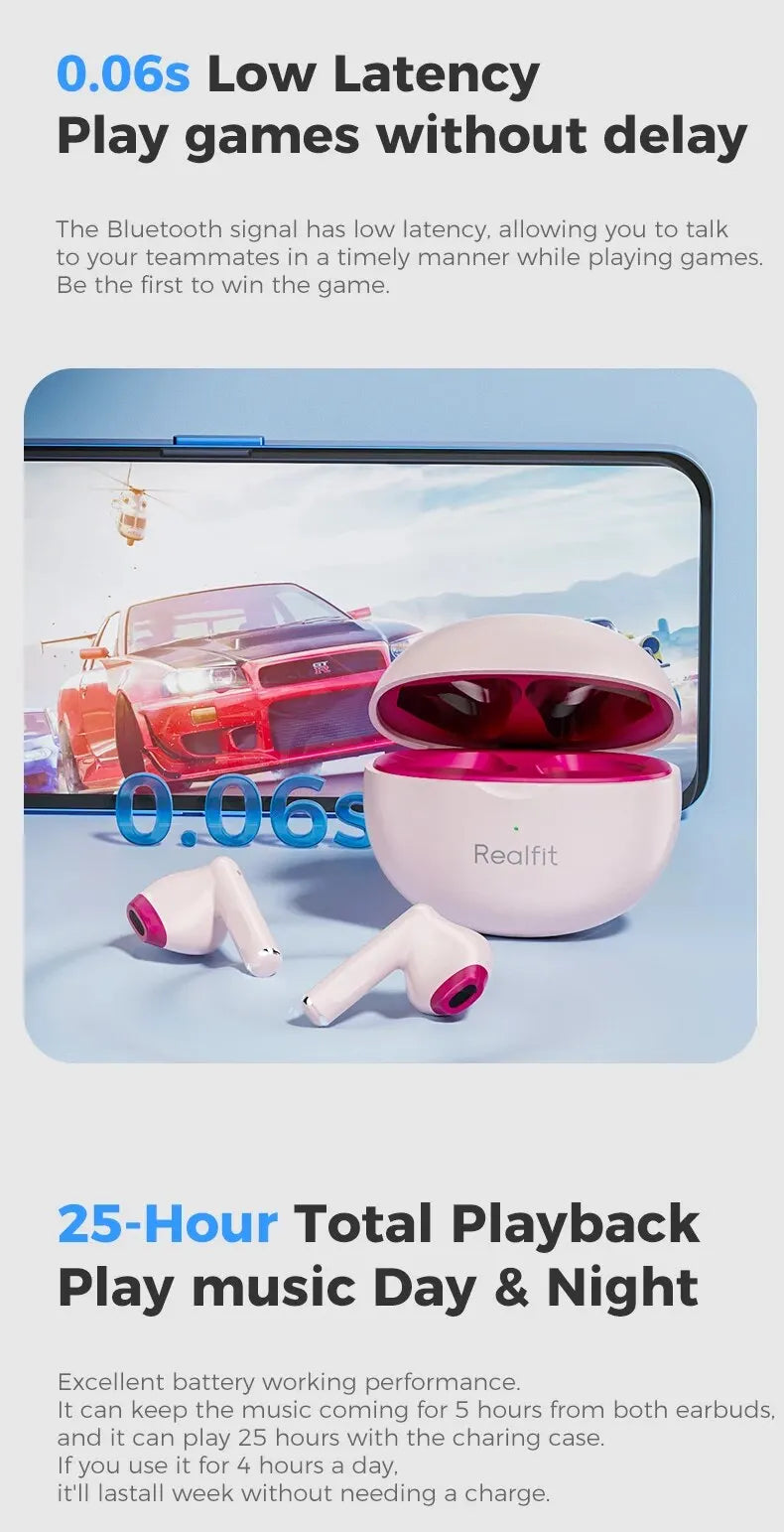 Realfit F2 Bluetooth Earphone Excellent HIFI Quality TWS Wireless Earbuds Wholesale for realme xiaomi