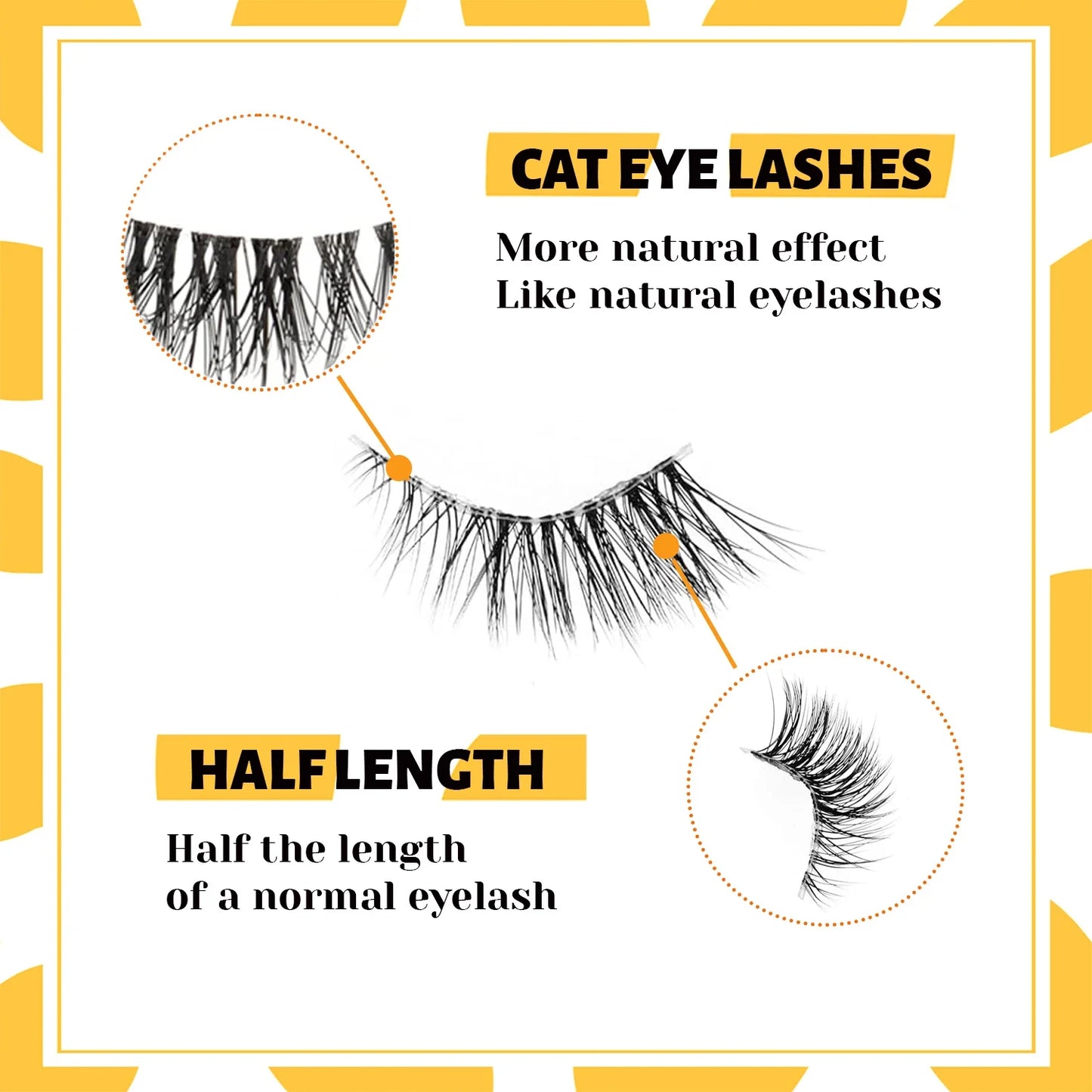 Half eyelashes, natural appearance 10 pairs of thick cat eyelashes 10mm Wispy eyelashes with short false eyelashes 3D04-10F
