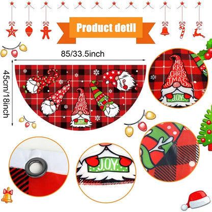 Christmas Fan-shaped Flag Banner Christmas Decoration for Home 2024 Christmas Ornament Xmas Navidad Noel Gift New Year 2025