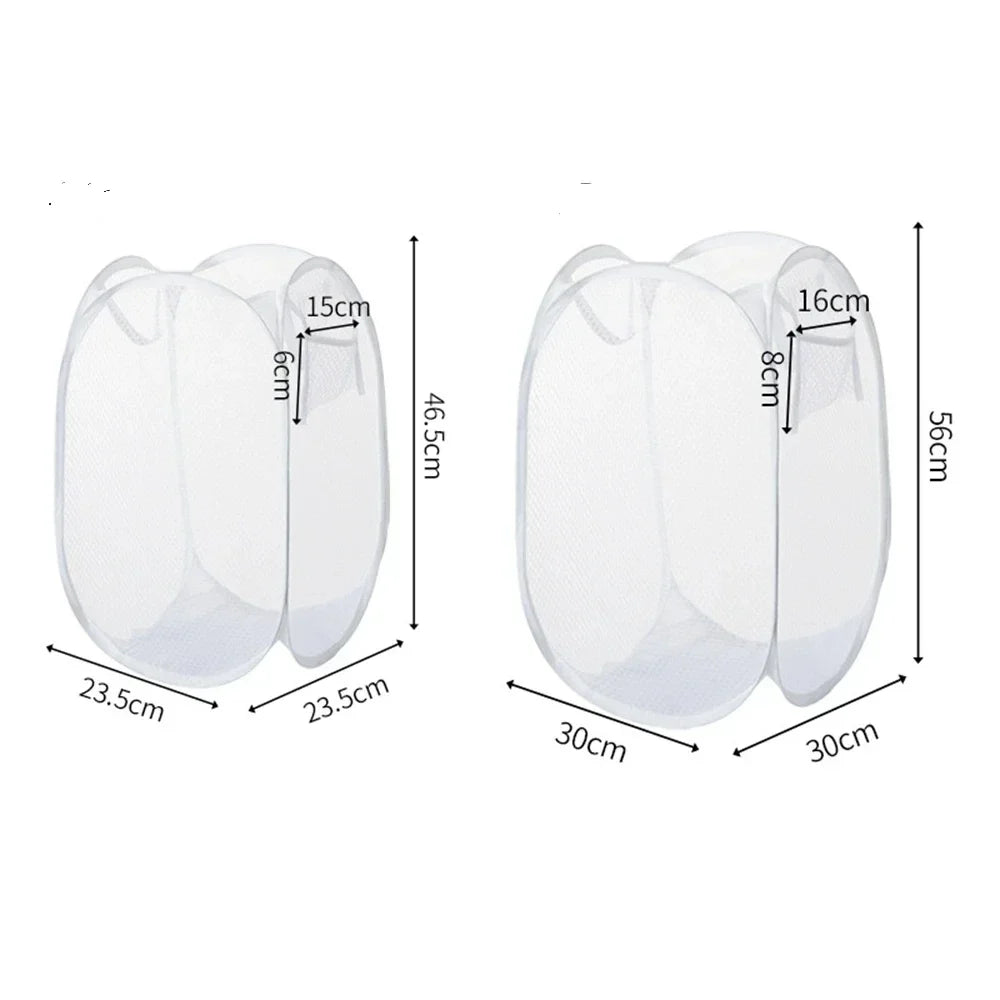 1/3Pcs Dirty Clothes Basket Skeleton Ventilated Foldable Easy Storage Portable Large Capacity Clothes Basket