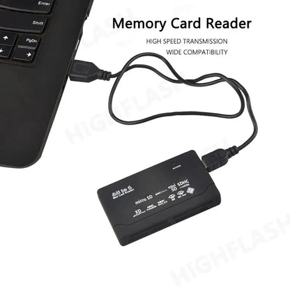 Lector De Tarjetas Todo En Uno USB 2,0 Adaptador De Lector De Tarjetas SD Compatible TF CF SD Mini SD SDHC MMC MS XD