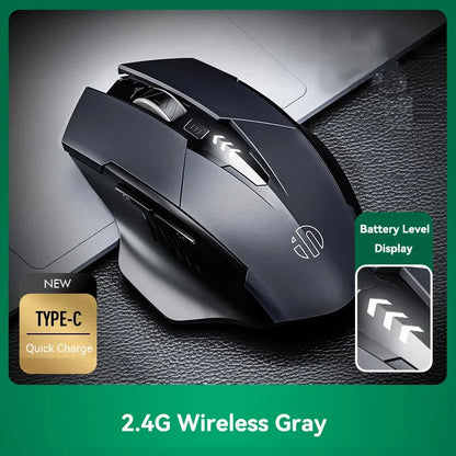 Bluetooth Compatible Mouse Rechargeable 2.4G INPHIC PM6 Wireless Mouse Office Mute Support PC Laptop Tablet Smartphone Universal