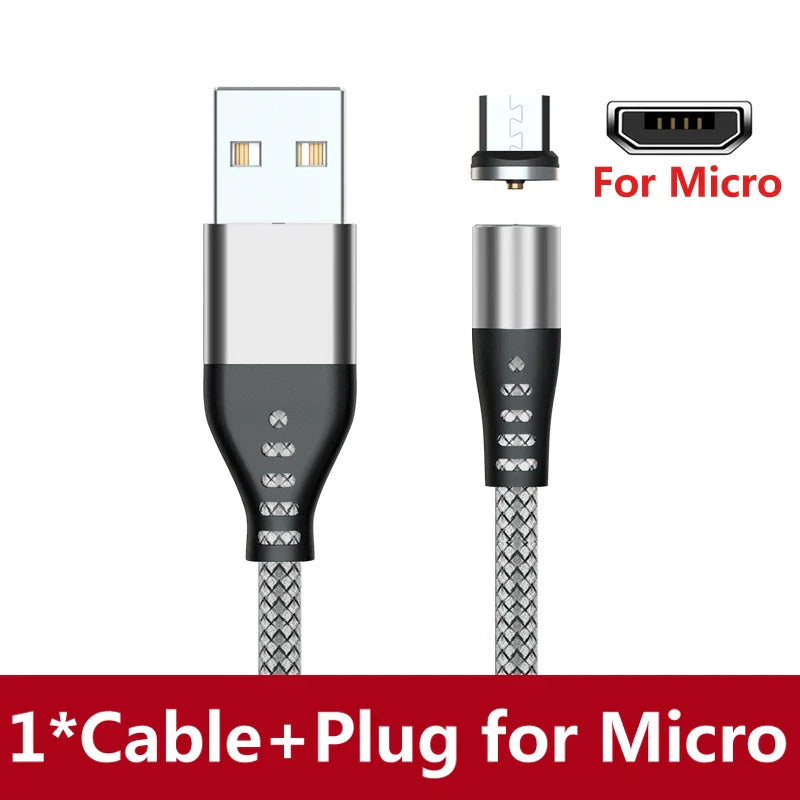 AUFU LED Magnetic USB Charging Cable USB Type C Phone Cable Magnet Phone Charger Micro USB For iPhone 11 12 Pro Max For Xiaomi