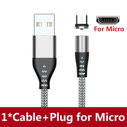AUFU LED Magnetic USB Charging Cable USB Type C Phone Cable Magnet Phone Charger Micro USB For iPhone 11 12 Pro Max For Xiaomi