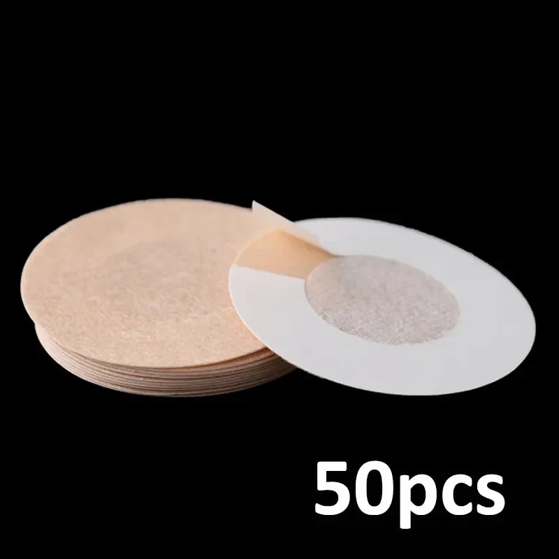 50Pcs Cloth Nipple Cover Teat Hide Women Nipple Pasties Piece Breast Petals Invisible Bra Padding Chest Sticker Patch Covers