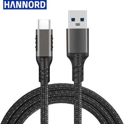 Hannord USB3.2 10Gbps Cable USB A to Type-C 3.2 Data Transfer USB C SSD Hard Disk Cable 3A 60W Quick Charge 3.0 Charge Cable