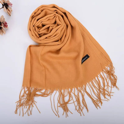 Leather Powder Autumn and Winter New Solid Color Scarves Wholesale for Men and Women 120g Single Color Headband Shawl