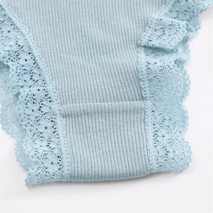 4PCS Women's Cotton Briefs Sexy Female Underpants Elasticity Comfortable Underwear Panties Lingerie S-XL  Solid Color Intimate