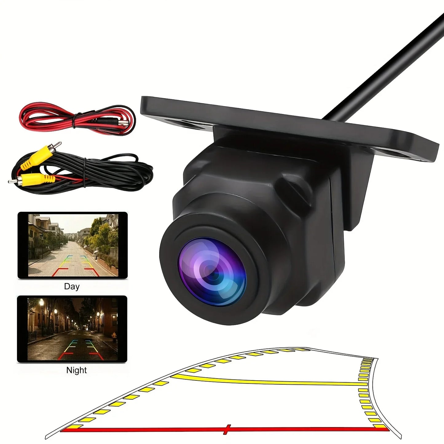 HD Night Vision Rear View Camera -Backup Camera with Easy Installation for Safe Reverse Parking and Crystal-Clear Video Quality