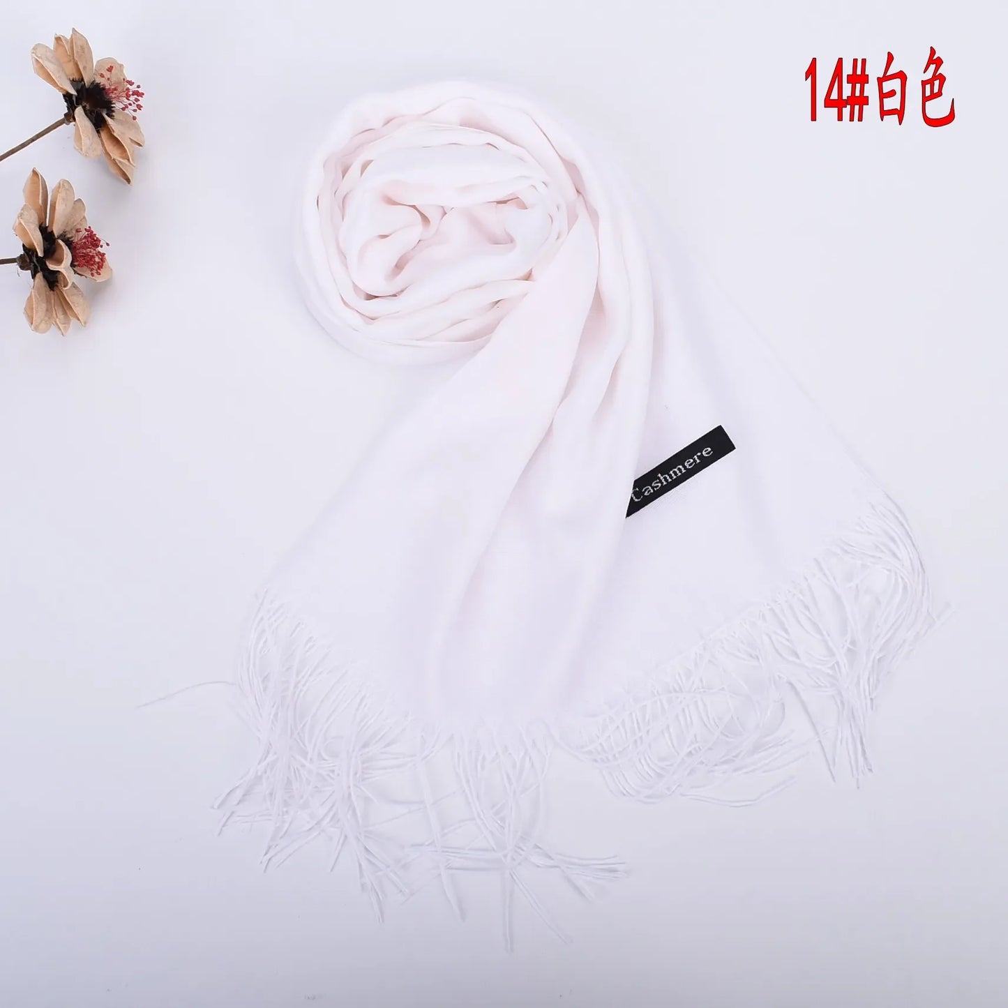 Leather Powder Autumn and Winter New Solid Color Scarves Wholesale for Men and Women 120g Single Color Headband Shawl