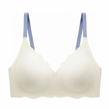 Sexy Seamless Bras For Women Wire Free Push Up Brassiere V Neck Bralette Women's Glossy Soft Underwear Female Lingerie Intimates