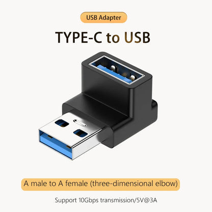 NNBILI 5A Type-C OTG Adapter 240W Fast Charging Data Converter USB4.0 40Gbps Support 8K 60Hz USB C 90/180 Degree Elbow Adapter