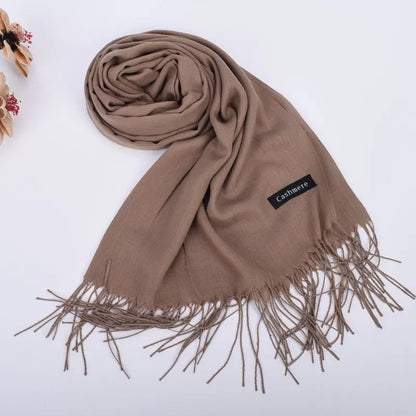 Leather Powder Autumn and Winter New Solid Color Scarves Wholesale for Men and Women 120g Single Color Headband Shawl