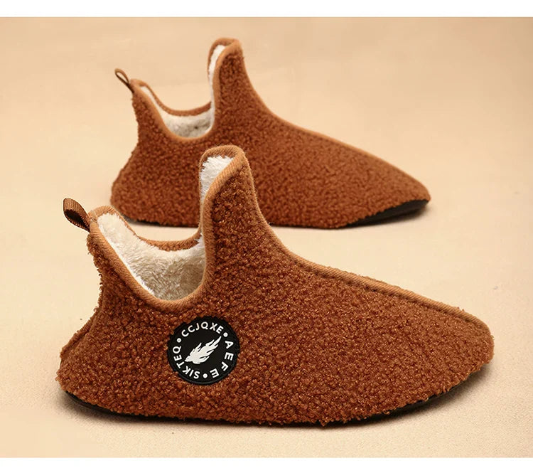 Winter Slippers Men Couples Slippers Non-slip Warm Women and Men Slipper Indoor Soft Shoes Comfortable Flat Home Cotton Shoe