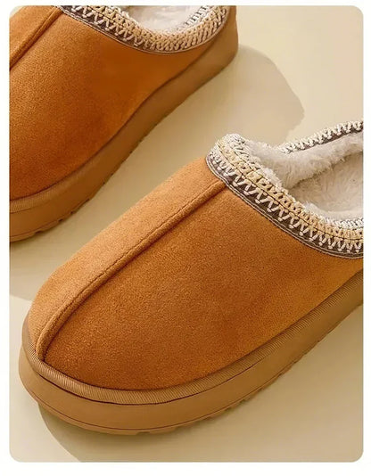 Winter Bohemian Style Indoor Fluffy Slippers with Anti-Slip and Warm Design for Comfortable Feet