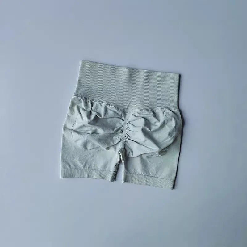 Summer High-Waist Women's Yoga Shorts Breathable Fitness Butt Lift Sports Running Shorts Cycling Push-Up Workout Gym Shorts