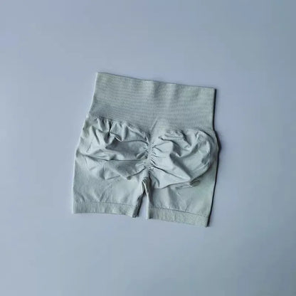 Summer High-Waist Women's Yoga Shorts Breathable Fitness Butt Lift Sports Running Shorts Cycling Push-Up Workout Gym Shorts