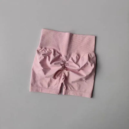 Summer High-Waist Women's Yoga Shorts Breathable Fitness Butt Lift Sports Running Shorts Cycling Push-Up Workout Gym Shorts