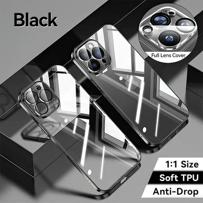 Joyroom Case For iPhone 16 15 14 13 Pro Max Anti-drop Transparent Cover For iPhone 16 Pro Max Soft TPU Case With Len Protection