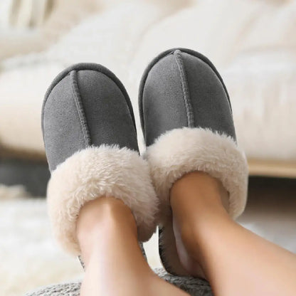Comwarm Fluffy Winter Slippers For Women Furry Fuzzy Home Shoes Faux Fur House Plush Slippers Indoor Warm Comfy Mute Flats Slide
