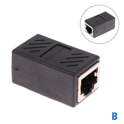 RJ45 1 To 1/2 LAN Ethernet Network Cable Female Splitter Adapter Connector Splitter Extender Plug Network Tee Head Connection