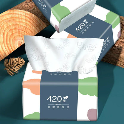 10 Packs Wholesale Eco Friendly Portable No Fluorescent Virgin Wooden Pulp Tissue Soft Comfortable 5 Ply Facial Tissue Paper