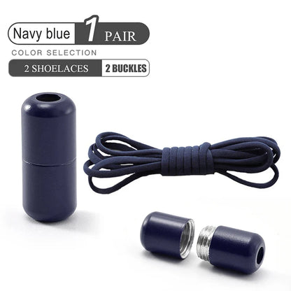 Elastic No Tie Shoelaces Semicircle Shoe Laces For Kids and Adult Sneakers Shoelace Quick Lazy Metal Lock Laces Shoe Strings